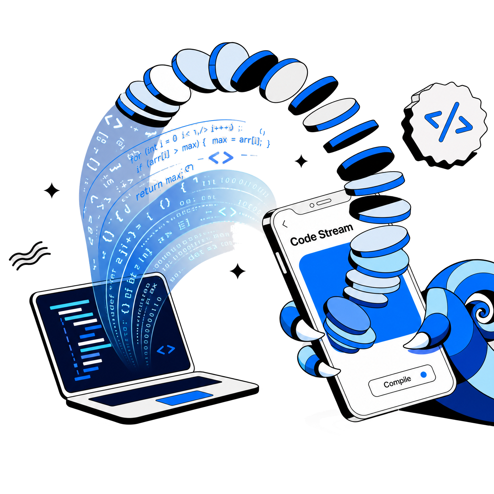 Code Stream Illustration